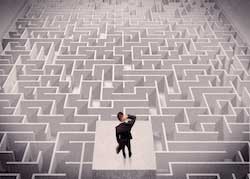 Labyrinth: welcher Weg führt zum Zeil?